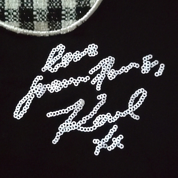 Karl Lagerfeld Black Buffalo Check Sunglasses T-Shirt - Picture 5 of 12